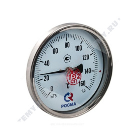 Термометр биметаллический Метер ТБ100 160C Дк 100 L=40 в Орле 0