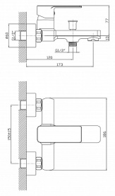 Смеситель для ванны Orange Merci M13-211cr с поворотным изливом, хром в Орле 1