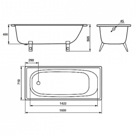 Ванна стальная Estap Classic 160x71 прямоугольная в Орле 2