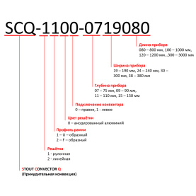 Конвектор внутрипольный SCQ 75.240.800 (Решётка роликовая, анодированный алюм STOUT SCQ-1100-0724080 в Орле 14