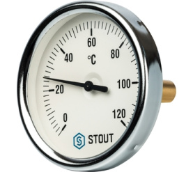 Термометр биметаллический с погружной гильзой. Корпус Dn 80 мм, гильза 50 мм 1 STOUT SIM-0001-805015 в Орле 0