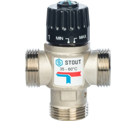Термостатический смесительный клапан для систем отопления и ГВС 1 НР 35-60°С STOUT SVM-0020-166025 в Орле 2
