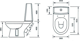 Унитаз-компакт Оскольская керамика Леда белый Стандарт с сиденьем 47301100206 в Орле 1