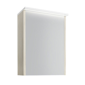 Шкаф зеркальный Марино 50, белый с выбеленным деревом в Орле 0