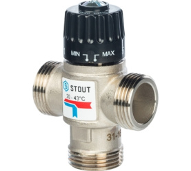 Термостатический смесительный клапан для систем отопления и ГВС 1 НР 20-43° STOUT SVM-0020-164325 в Орле 0