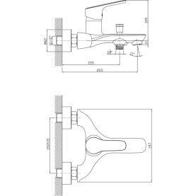 Смеситель ZEVEN (арт. ZE61610941)для ванной короткий излив, карт.35 мм Zollen в Орле 2