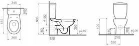 Унитаз угловой Vitra Arkitekt 9754В003-7200 комплект с сиденьем из дюропласта в Орле 1
