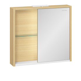 Шкаф зеркальный Уника 80, белый с дуб гальяно в Орле 0