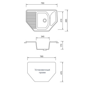 Мойка гранитная AquaGranitEx M-10 зеленый в Орле 3