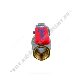 Кран шаровой латунь никелирован 1003 Ду 15 G1/2" Ру40 ВР/НР полнопроходной рычаг красный Aquasfera 1003-01 в Орле 4