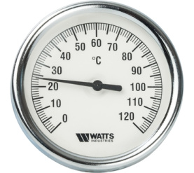 Термометр биметаллический с погружной гильзой 80 мм, штуц F+R801(T) 8050 Watts 10005931(03.02.040) в Орле 1