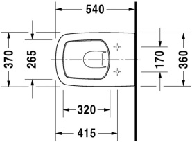 Унитаз подвесной Duravit Durastyle 370x540 мм 2538090000, безободковый, с вертикальным смывом в Орле 2