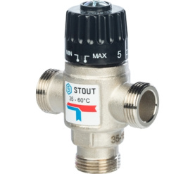 Термостатический смесительный клапан для систем отопления и ГВС 3/4 НР 35-60° STOUT SVM-0020-166020 в Орле 0