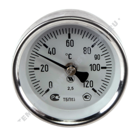 Термометр биметаллический Юмас ТБП63/ТР 120C Дк 63 Дтр 38 накладной в Орле 0