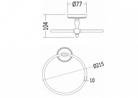 Полотенцедержатель-кольцо бел/латунь DD DOR407OT в Орле 2