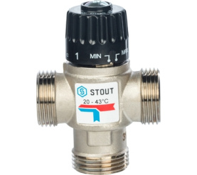 Термостатический смесительный клапан для систем отопления и ГВС 1 НР 20-43° STOUT SVM-0020-164325 в Орле 1