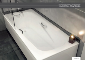 Стальная ванна BLB Universal Anatomica HG 170x75 см B75L с отверстиями под ручки 208 мм в Орле 2