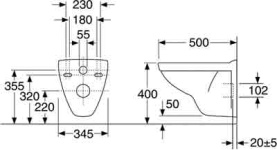 Унитаз подвесной Gustavsberg Nautic 5530 GB115530001000 без крышки сиденья в Орле 2