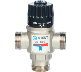 Термостатический смесительный клапан для систем отопления и ГВС 3/4 НР 35-60° STOUT SVM-0020-166020 в Орле 1