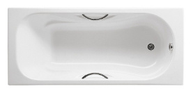 Чугунная ванна Roca Malibu 160x70 2334G0000 с противоскольжением, с отверстиями для ручек в Орле 0