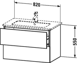 База п/р.233683 2ящ 82x48.1x55h коричн.сосна51 DURAVIT LC624105151 в Орле 2