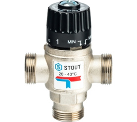 Термостатический смесительный клапан для систем отопления и ГВС 3/4 НР 20-43° STOUT SVM-0020-164320 в Орле 2