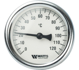 Термометр биметаллический с погружной гильзой 63 мм, штуц F+R801(T) 6350 Watts 10005800(03.01.040) в Орле 1