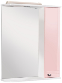 Шкаф-зеркало Домино Блик 55 Эл. правый (розовый) в Орле 0