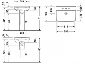 Пьедестал белый DURAVIT 0858390000 в Орле 2