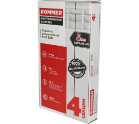 Радиатор алюминиевый ROMMER Profi 500 (AL500-80-80-100) 4 секции в Орле 12