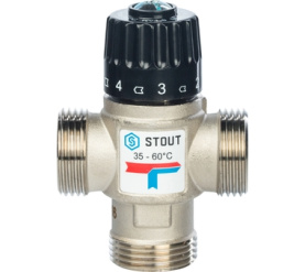 Термостатический смесительный клапан для систем отопления и ГВС 1 НР 35-60°С STOUT SVM-0020-166025 в Орле 1