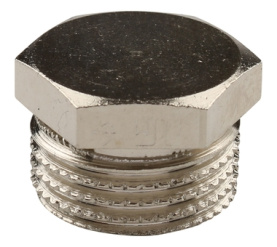 Заглушка НР никелированная 1/2 для стальных труб резьбовой TIEMME 1500172(1878N0004) в Орле 3