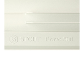 Радиатор алюминиевый боковое подключение STOUT Bravo 500 14 секций SRA-0110-050014 в Орле 9