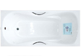 Чугунная ванна Aqualux ЧА18080 180х80 см с ручками, с ножками в Орле 0