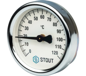 Термометр биметаллический накладной с пружиной. Корпус Dn 63 мм STOUT SIM-0004-630015 в Орле 0