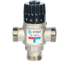 Термостатический смесительный клапан для систем отопления и ГВС 3/4 НР 35-60° STOUT SVM-0020-166020 в Орле 2