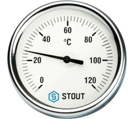 Термометр биметаллический с погружной гильзой. Корпус Dn 80 мм, гильза 50 мм 1 STOUT SIM-0001-805015 в Орле 1