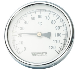 Термометр биметаллический с погружной гильзой 100 мм F+R801(T) 10075 Watts 10006071(03.03.060) в Орле 0