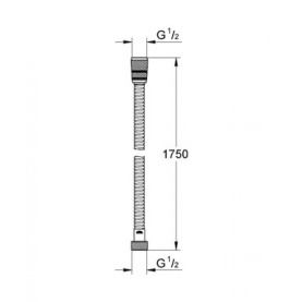 Шланг душевой MOVARIO (арт.28025000) металл. 1,75 м, функция Twistfree GROHE в Орле 2
