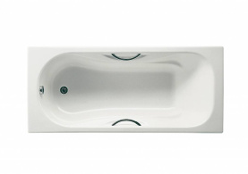 Чугунная ванна Roca Malibu 160x75 2310G000R с противоскольжением, с отверстиями для ручек в Орле 1