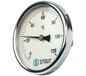 Термометр биметаллический с погружной гильзой. Корпус Dn 100 мм, гильза 50 мм STOUT SIM-0001-105015 в Орле 0