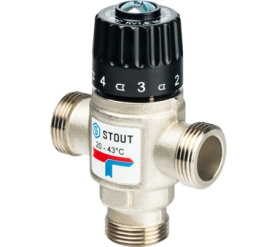 Термостатический смесительный клапан для систем отопления и ГВС 3/4 НР 20-43° STOUT SVM-0020-164320 в Орле 0