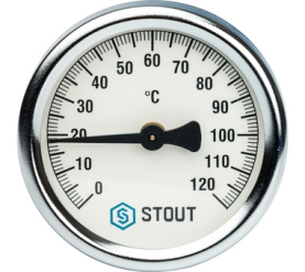 Термометр биметаллический накладной с пружиной. Корпус Dn 63 мм STOUT SIM-0004-630015 в Орле 1